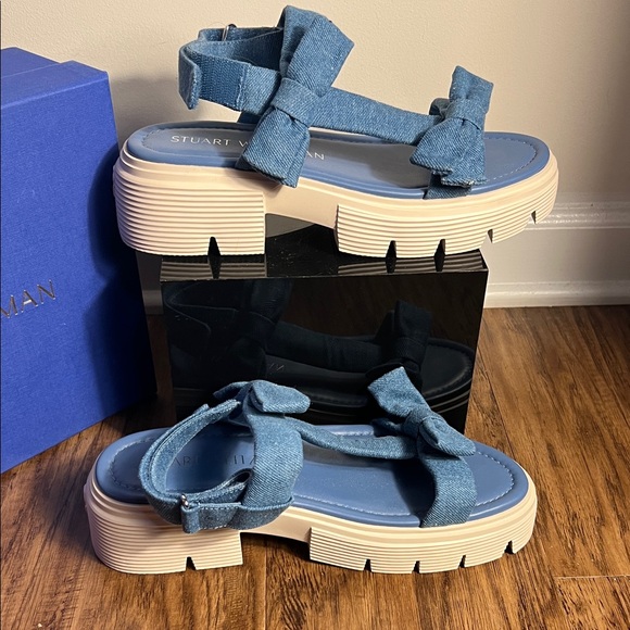 Stuart Weitzman Denim Sandals - Picture 4 of 6